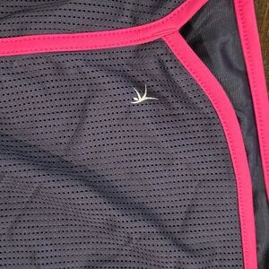 Danskin Now Black Athletic Shorts with Pink Accents